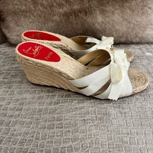 NWOT Christian Louboutin espadrilles wedges